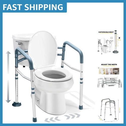 Adjustable toilet safety rail - toilet,